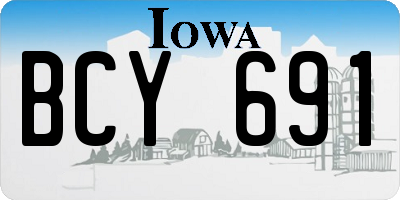 IA license plate BCY691