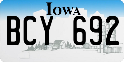 IA license plate BCY692