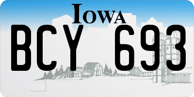 IA license plate BCY693