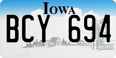 IA license plate BCY694