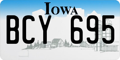 IA license plate BCY695