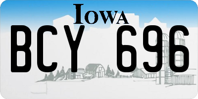 IA license plate BCY696