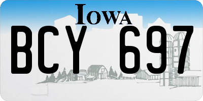 IA license plate BCY697