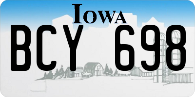 IA license plate BCY698