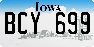 IA license plate BCY699