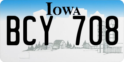 IA license plate BCY708