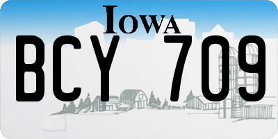 IA license plate BCY709