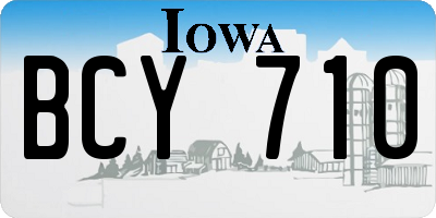 IA license plate BCY710