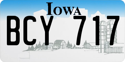 IA license plate BCY717