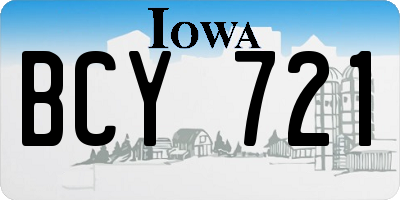 IA license plate BCY721