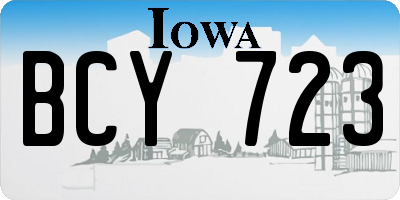 IA license plate BCY723