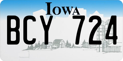 IA license plate BCY724