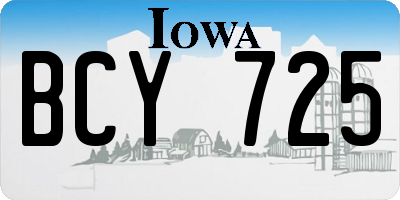 IA license plate BCY725