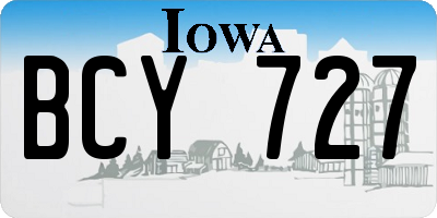 IA license plate BCY727