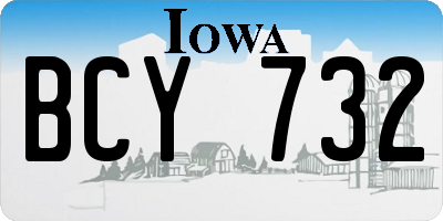 IA license plate BCY732