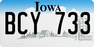 IA license plate BCY733