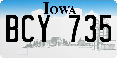 IA license plate BCY735