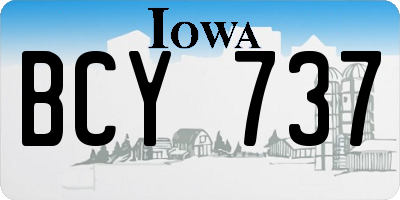 IA license plate BCY737