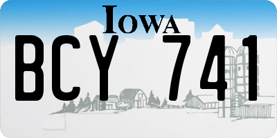 IA license plate BCY741