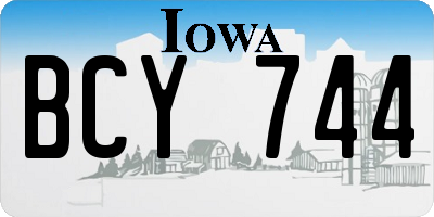 IA license plate BCY744