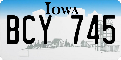 IA license plate BCY745