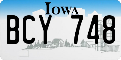 IA license plate BCY748