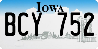 IA license plate BCY752