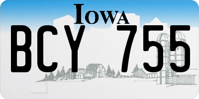 IA license plate BCY755