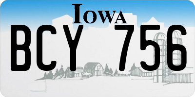IA license plate BCY756