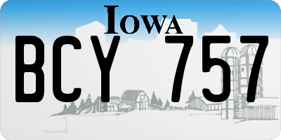 IA license plate BCY757