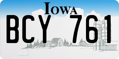 IA license plate BCY761
