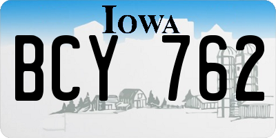 IA license plate BCY762