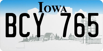 IA license plate BCY765