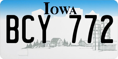 IA license plate BCY772