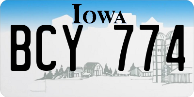 IA license plate BCY774