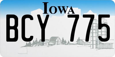 IA license plate BCY775