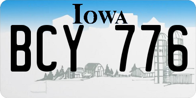 IA license plate BCY776