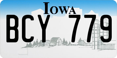 IA license plate BCY779