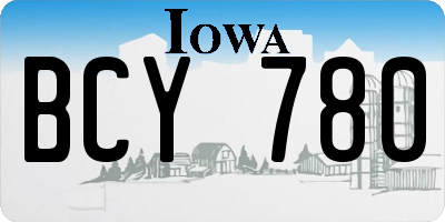 IA license plate BCY780