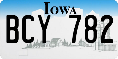 IA license plate BCY782