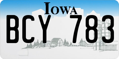 IA license plate BCY783