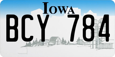 IA license plate BCY784