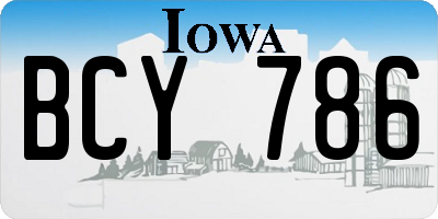 IA license plate BCY786