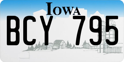 IA license plate BCY795
