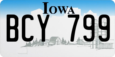 IA license plate BCY799