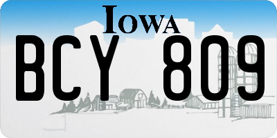 IA license plate BCY809