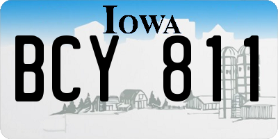 IA license plate BCY811