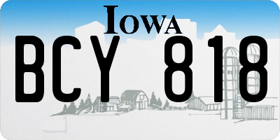 IA license plate BCY818