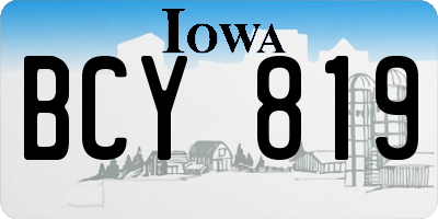 IA license plate BCY819