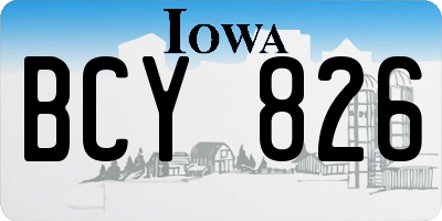 IA license plate BCY826